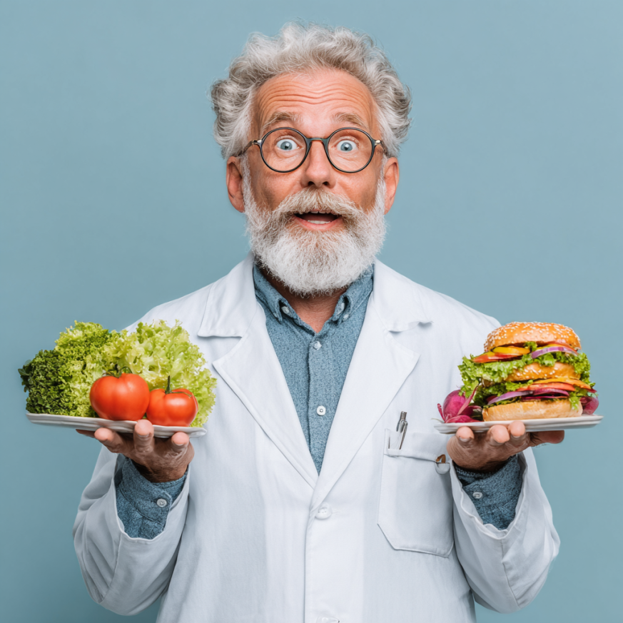 Senior activ și sănătos bucurându-se de beneficiile unei alimentații echilibrate